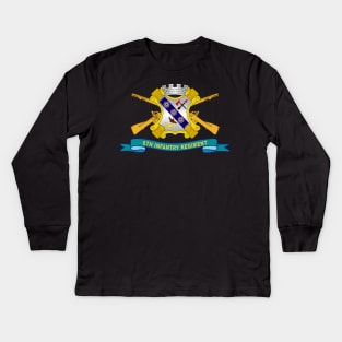 8th Infantry Regiment w Br - Ribbon X 300 Kids Long Sleeve T-Shirt